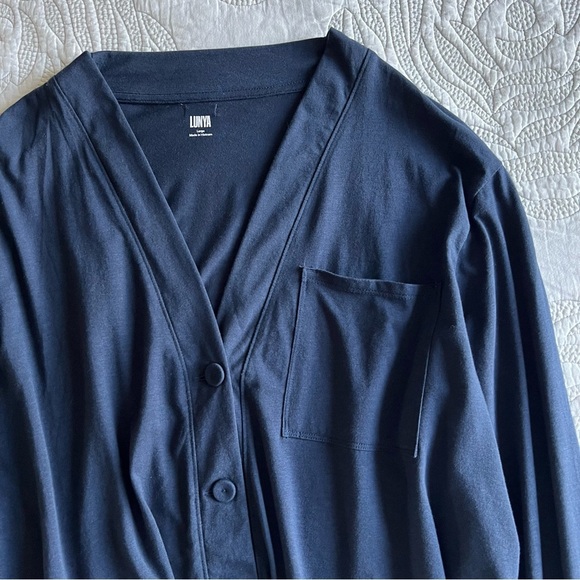 Lunya - Slumberknit™ Long Sleeve Top - Deep Blue - Picture 4 of 12